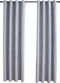 vidaXL - Gordijn - verduisterend - met - metalen - ringen - 2 - st - 140x225 - cm - zwart