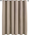 vidaXL - Gordijn - verduisterend - met - metalen - ringen - 290x245 - cm - beige