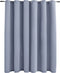 vidaXL - Gordijn - verduisterend - met - metalen - ringen - 290x245 - cm - grijs