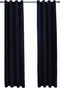 vidaXL - Gordijn - verduisterend - met - ringen - 2 - st - 140x245 - cm - fluweel - zwart