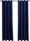 vidaXL - Gordijn - verduisterend - met - ringen - 2 - st - 140x245 - cm - fluweel - blauw