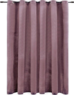 vidaXL - Gordijn - verduisterend - met - ringen - 290x245 - cm - fluweel - antiekroze