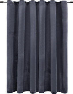 vidaXL - Gordijn - verduisterend - met - ringen - 290x245 - cm - fluweel - antraciet