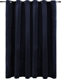 vidaXL - Gordijn - verduisterend - met - ringen - 290x245 - cm - fluweel - zwart