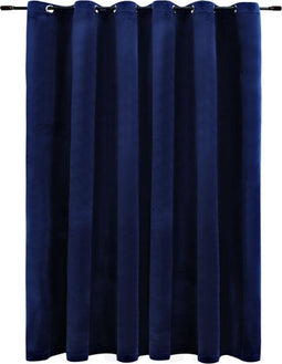 vidaXL - Gordijn - verduisterend - met - ringen - 290x245 - cm - fluweel - blauw