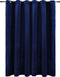 vidaXL - Gordijn - verduisterend - met - ringen - 290x245 - cm - fluweel - blauw