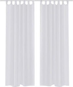 vidaXL - Gordijn - Wit - 140x175 - cm - (2 - stuks)
