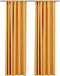 vidaXL - Gordijnen - linnen-look - verduisterend - haken - 2 - st - 140x245 - cm - geel