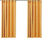 vidaXL - Gordijnen - linnen-look - verduisterend - haken - 2 - st - 140x175 - cm - geel