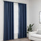 vidaXL - Gordijnen - linnen-look - verduisterend - haken - 2 - st - 140x245 - cm - blauw
