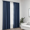 vidaXL - Gordijnen - linnen-look - verduisterend - haken - 2 - st - 140x225 - cm - blauw