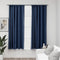 vidaXL - Gordijnen - linnen-look - verduisterend - haken - 2 - st - 140x175 - cm - blauw