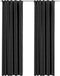 vidaXL - Gordijnen - linnen-look - verduisterend - haken - 2 - st - 140x225 - cm - zwart