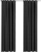 vidaXL - Gordijnen - linnen-look - verduisterend - haken - 2 - st - 140x245 - cm - zwart