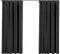 vidaXL - Gordijnen - linnen-look - verduisterend - haken - 2 - st - 140x175 - cm - zwart