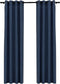 vidaXL - Gordijnen - linnen-look - verduisterend - ogen - 2 - st - 140x225 - cm - blauw