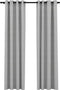 vidaXL - Gordijnen - linnen-look - verduisterend - ogen - 2 - st - 140x225 - cm - grijs