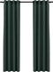 vidaXL - Gordijnen - linnen-look - verduisterend - ogen - 2 - st - 140x225 - cm - groen