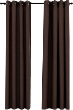 vidaXL - Gordijnen - linnen-look - verduisterend - ogen - 2 - st - 140x225 - cm - taupe