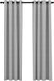 vidaXL - Gordijnen - linnen-look - verduisterend - ogen - 2 - st - 140x245 - cm - grijs