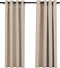 vidaXL - Gordijnen - linnen-look - verduisterend - ogen - 2 - st - 140x175 - cm - beige