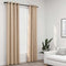 vidaXL - Gordijnen - linnen-look - verduisterend - ogen - 2 - st - 140x225 - cm - beige