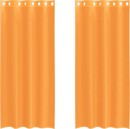 vidaXL - Gordijnen - met - doorvoertules - 2 - st - 140x225 - cm - oranje