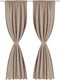 vidaXL - Gordijnen - met - gleuven - 135 - x - 245 - cm - crème - 2 - st