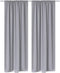 vidaXL - Gordijnen - met - gleuven - 135 - x - 245 - cm - grijs - 2 - st