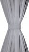 vidaXL - Gordijnen - met - gleuven - 135 - x - 245 - cm - grijs - 2 - st