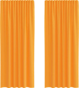 vidaXL - Gordijnen - met - lus - 2 - st - 140x225 - cm - oranje