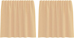 vidaXL - Gordijnen - met - lussen - 2 - st - 140x140 - cm - zand