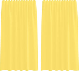 vidaXL - Gordijnen - met - lussen - 2 - st - 140x175 - cm - geel