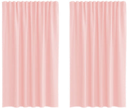 vidaXL - Gordijnen - met - lussen - 2 - st - 140x175 - cm - roze