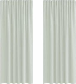 vidaXL - Gordijnen - met - lussen - 2 - st - 140x245 - cm - lichtgrijs