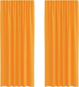vidaXL - Gordijnen - met - lussen - 2 - st - 140x245 - cm - oranje