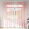 vidaXL - Gordijnen - met - lussen - 2 - st - 140x245 - cm - roze