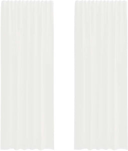 vidaXL - Gordijnen - met - lussen - 2 - st - 140x260 - cm - wit