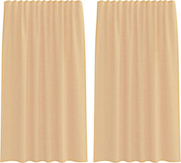 vidaXL - Gordijnen - met - lussen - 2 - st - zand - 140x175 - cm - zand