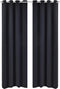 vidaXL - Gordijnen - met - metalen - ringen - 135 - x - 245 - cm - 2 - stuks - (zwart)