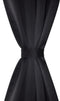 vidaXL - Gordijnen - met - metalen - ringen - 135 - x - 245 - cm - 2 - stuks - (zwart)