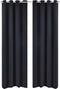 vidaXL - Gordijnen - met - metalen - ringen - 135 - x - 245 - cm - 2 - stuks - (grijs)