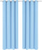 vidaXL - Gordijnen - met - metalen - ringen - 135 - x - 245 - cm - 2 - stuks - (zwart)