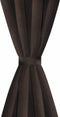 vidaXL - Gordijnen - met - metalen - ringen - verduisterend - 135x175 - bruin - 2 - st