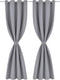 vidaXL - Gordijnen - met - metalen - ringen - verduisterend - 135x175 - grijs - 2 - st