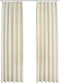 vidaXL - Gordijnen - verduisterend - 2 - st - met - haken - 140x175 - cm - fluweel - crème
