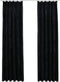 vidaXL - Gordijnen - verduisterend - 2 - st - met - haken - 140x175 - cm - fluweel - zwart