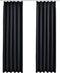 vidaXL - Gordijnen - verduisterend - met - haken - 2 - st - 140x175 - cm - zwart