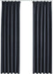 vidaXL - Gordijnen - verduisterend - met - haken - 2 - st - 140x225 - cm - antraciet