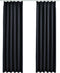vidaXL - Gordijnen - verduisterend - met - haken - 2 - st - 140x245 - cm - zwart